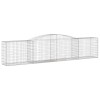 15 db íves horganyzott vas gabion kosár 400x50x80/100 cm