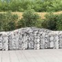 15 db íves horganyzott vas gabion kosár 400x50x80/100 cm