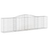 2 db íves horganyzott vas gabion kosár 400x50x100/120 cm