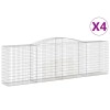 4 db íves horganyzott vas gabion kosár 400x50x120/140 cm