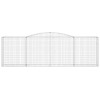 6 db íves horganyzott vas gabion kosár 400x50x120/140 cm
