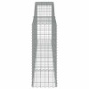 6 db íves horganyzott vas gabion kosár 400x50x120/140 cm