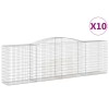 10 db íves horganyzott vas gabion kosár 400x50x120/140 cm