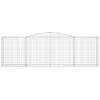 10 db íves horganyzott vas gabion kosár 400x50x120/140 cm
