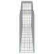 10 db íves horganyzott vas gabion kosár 400x50x120/140 cm