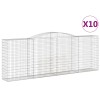 10 db íves horganyzott vas gabion kosár 400x50x140/160 cm