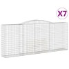 7 db íves horganyzott vas gabion kosár 400x50x160/180 cm