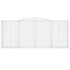 7 db íves horganyzott vas gabion kosár 400x50x160/180 cm