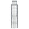 7 db íves horganyzott vas gabion kosár 400x50x160/180 cm