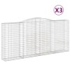 3 db íves horganyzott vas gabion kosár 400x50x180/200 cm