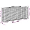 3 db íves horganyzott vas gabion kosár 400x50x180/200 cm