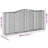4 db íves horganyzott vas gabion kosár 400x50x180/200 cm
