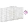 2 db íves horganyzott vas gabion kosár 400x50x200/220 cm