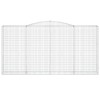 2 db íves horganyzott vas gabion kosár 400x50x200/220 cm