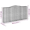 2 db íves horganyzott vas gabion kosár 400x50x200/220 cm