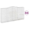 4 db íves horganyzott vas gabion kosár 400x50x200/220 cm
