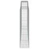 4 db íves horganyzott vas gabion kosár 400x50x200/220 cm