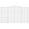 4 db íves horganyzott vas gabion kosár 400x50x220/240 cm