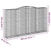 4 db íves horganyzott vas gabion kosár 400x50x220/240 cm