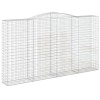 6 db íves horganyzott vas gabion kosár 400x50x220/240 cm