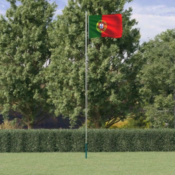 Alumínium portugál zászló és rúd 6,08 m