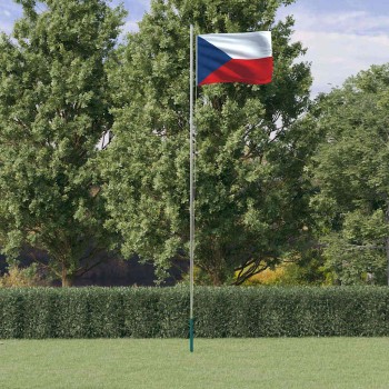 Alumínium cseh zászló és rúd 6,08 m