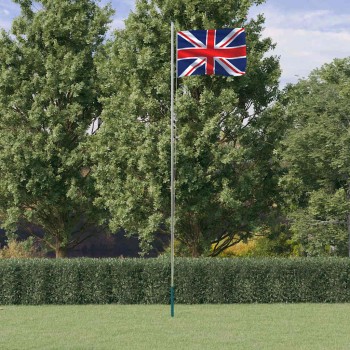Alumínium brit zászló és rúd 6,08 m
