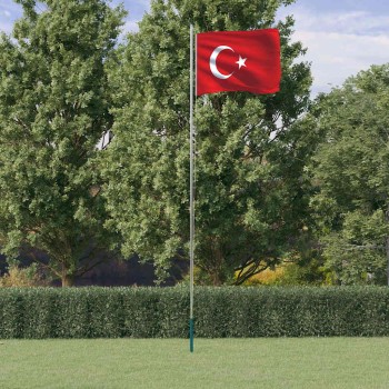 Alumínium török zászló és rúd 6,08 m