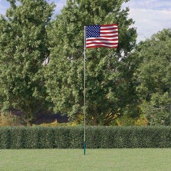Amerikai alumínium zászló és rúd 5,5 m