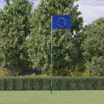Európai uniós alumínium zászló és rúd 5,5 m
