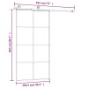 Esg üveg-alumínium tolóajtó fémszerelvény-szettel 102,5x205 cm