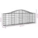 Íves horganyzott vas gabion kosár 200x30x60/80 cm