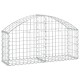 Íves horganyzott vas gabion kosár 100x30x40/60 cm