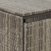 Szürke polyrattan hármas kerekeskuka tárolófészer 207x80x117 cm