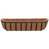 2 db fekete acél fali növénytartó kókusz béléssel 61x19x16 cm
