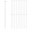 20 db sötétzöld acél kerti növénykaró 91 cm