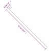 20 db sötétzöld acél kerti növénykaró 91 cm