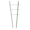 5 db zöld acél kerti növénytámasz 3 gyűrűvel 75 cm