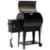 Fekete vas pellet grillsütő alsó polccal 94 cm