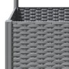 Világosszürke pp rácsos kerti ültetőláda 80 x 40 x 136 cm