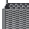 Világosszürke pp rácsos kerti ültetőláda 120 x 40 x 136 cm