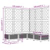 Világosszürke pp rácsos kerti ültetőláda 120 x 120 x 121,5 cm