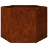 Rozsda színű corten acél növénytartó 60 x 60 x 45 cm