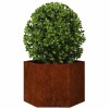 Rozsda színű corten acél növénytartó 60 x 60 x 45 cm