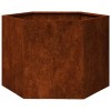 Rozsda színű corten acél növénytartó 60 x 60 x 45 cm