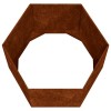Rozsda színű corten acél növénytartó 60 x 60 x 45 cm