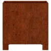 Rozsda színű corten acél növénytartó lábbal 30 x 30 x 30 cm