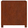 Rozsda színű corten acél növénytartó lábbal 50 x 50 x 50 cm