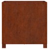 2 db rozsda színű corten acél növénytartó lábbal 50x50x50 cm