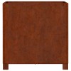 2 db rozsda színű corten acél növénytartó lábbal 50x50x50 cm
